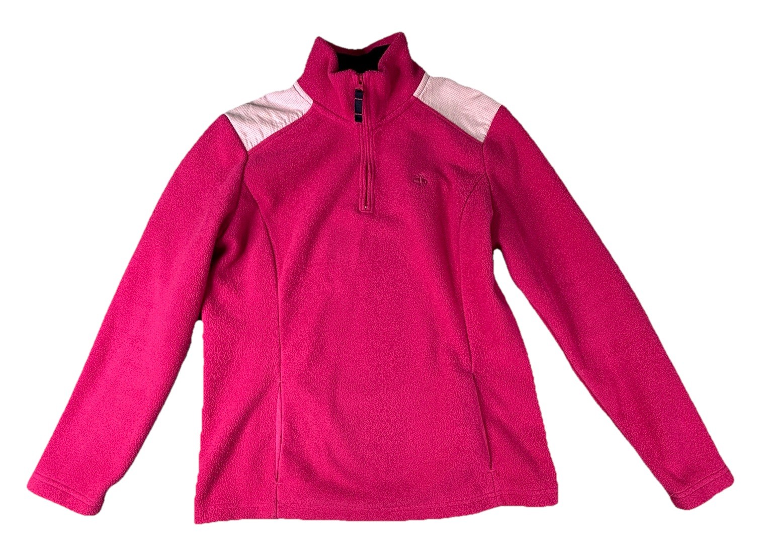 Brooks Brothers Womens Medium Pink 1/4 Zip Pull Over Fleece Jacket