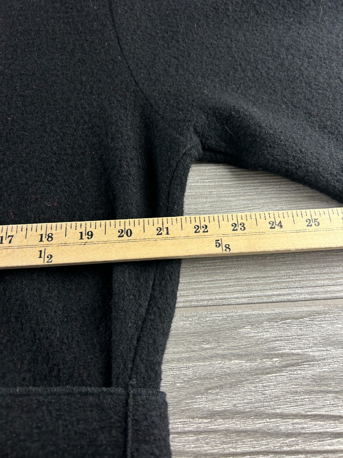 April Cornell Women’s Size ML Black Wool Women’s Coat Button Up Long Tie Waist