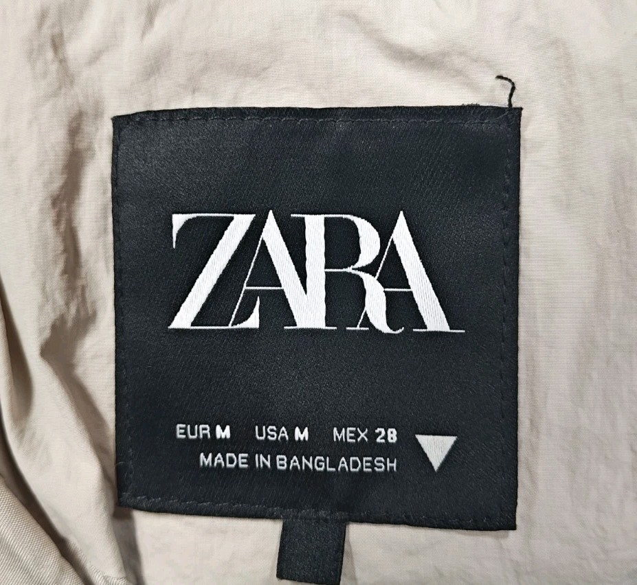 ZARA Water Repellent Windproof Hooded Puffer Jacket Ecru Beige M NWT 4749/747