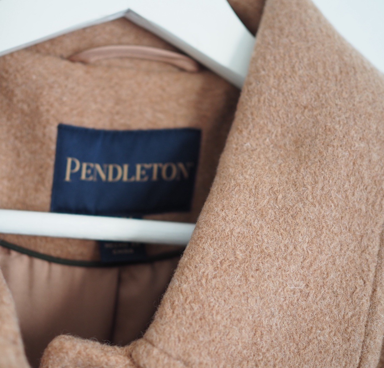 Pendleton Wool Blend Topper Coat Size XL Desert Beige New Ships from USA