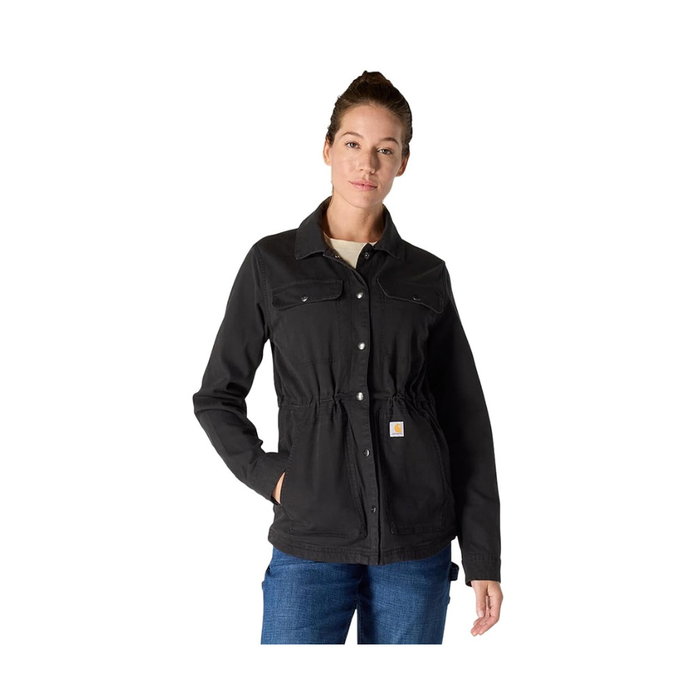 Carhartt Women’s TENCEL Fiber Series Relaxed Fit Canvas Coat, Black