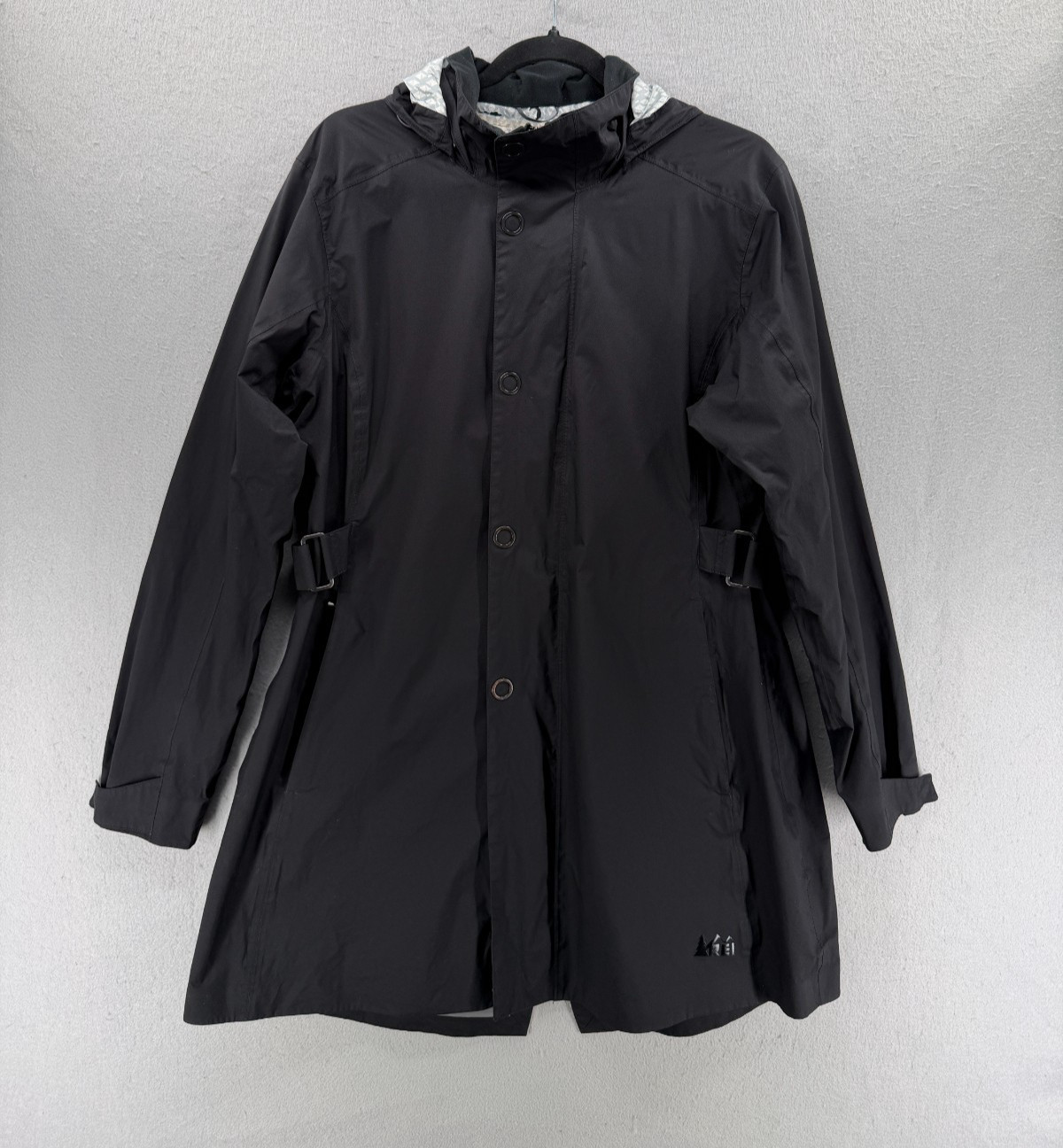 REI Peak 2.5L Jacket Womens XL Hooded Pakra Raincoat Adjustable Longline READ