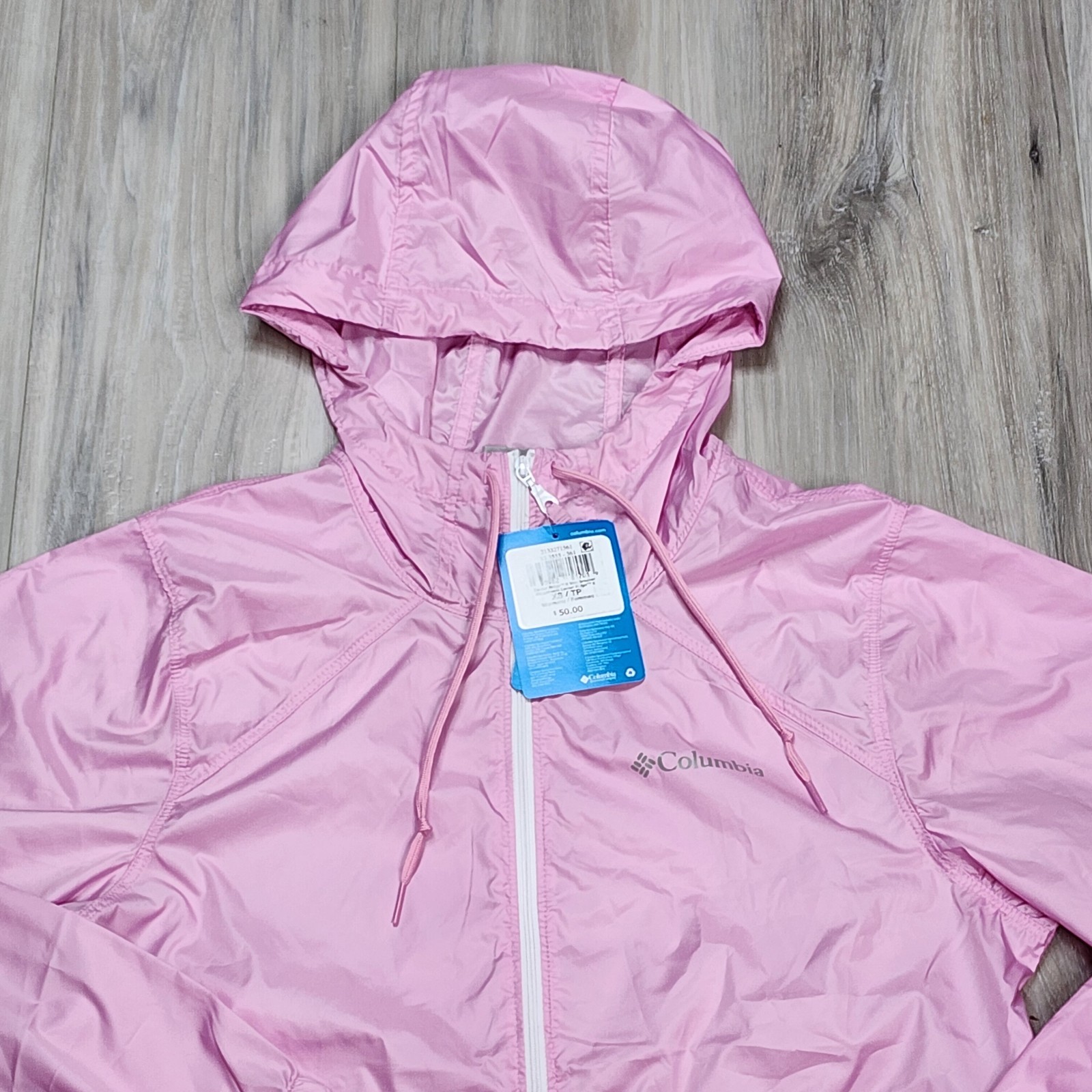 Columbia Windbreaker Women’s XS Pink Center Ridge Coupe Vent New