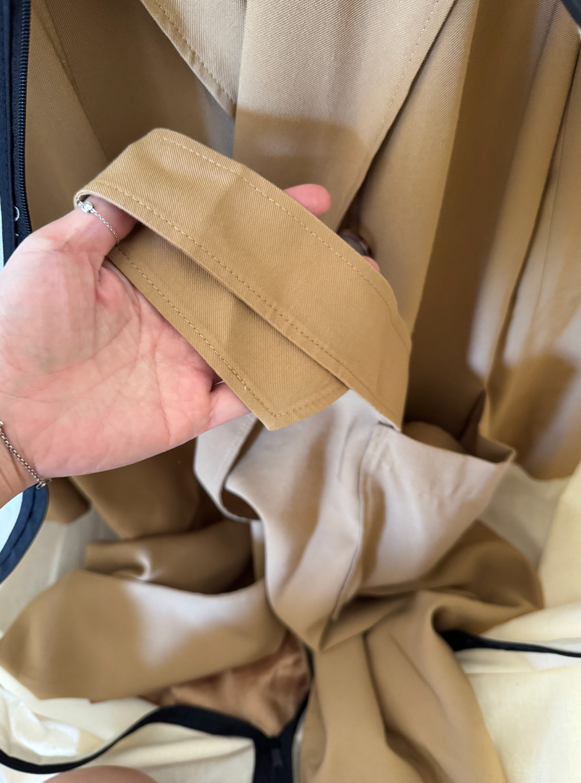 Sezane Oprah Trench Coat Size 34 in good condition with original dust cover
