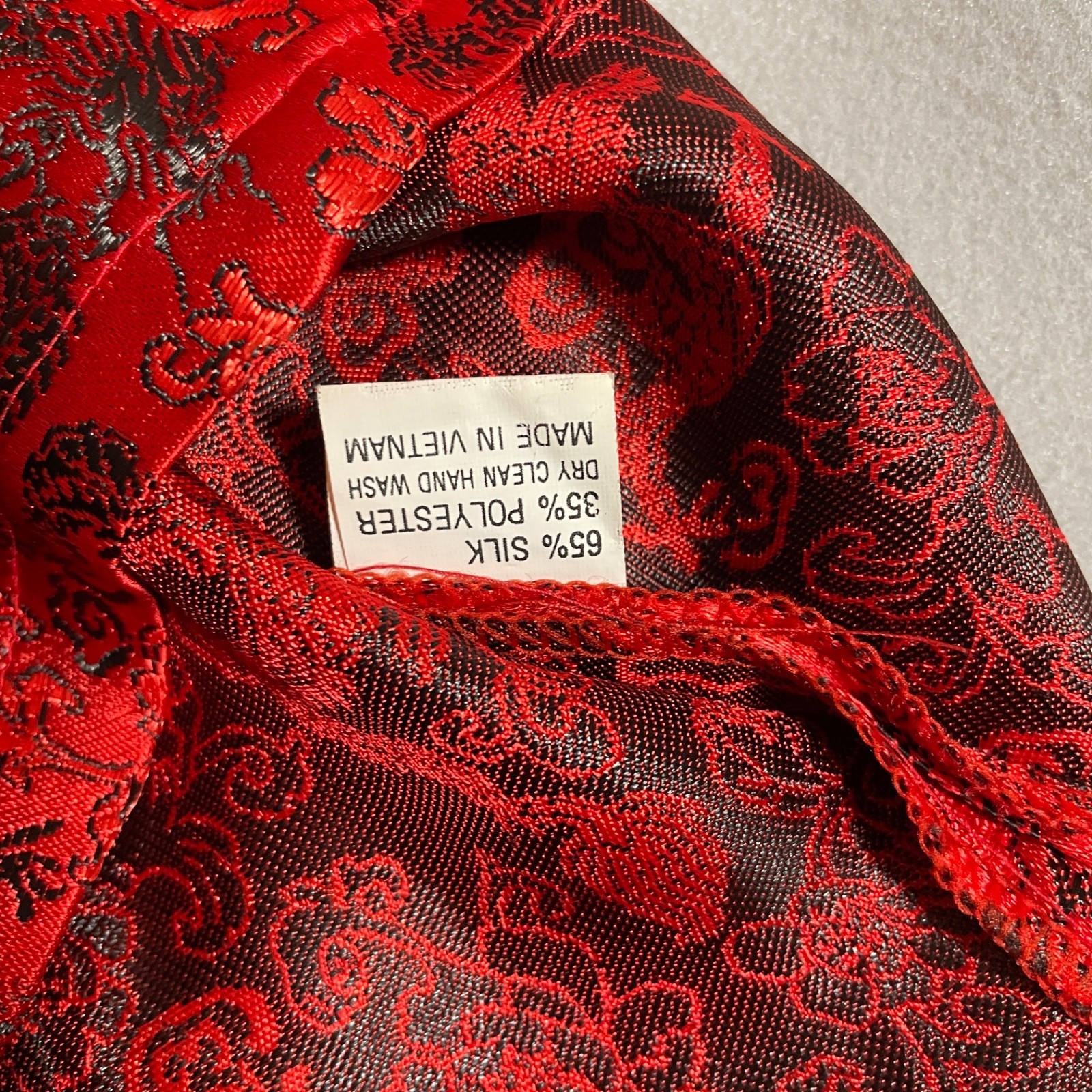 Lindsey Red Silk Brocade Cheongsam Qipao Vest Mandarin Collar Frog Button S