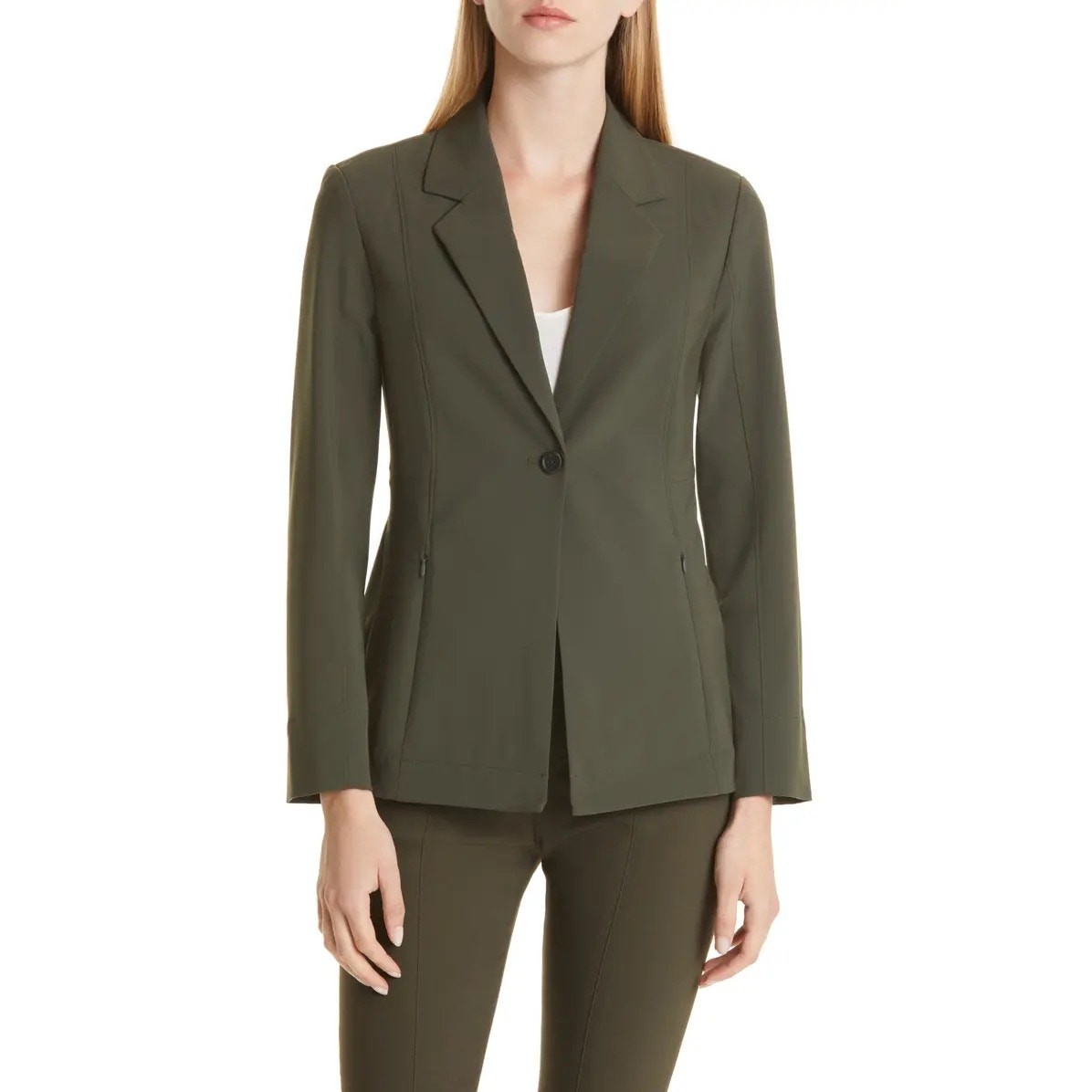 M.M. LaFleur The Moreland OrigamiTech Jacket Olive Green Women’s 12
