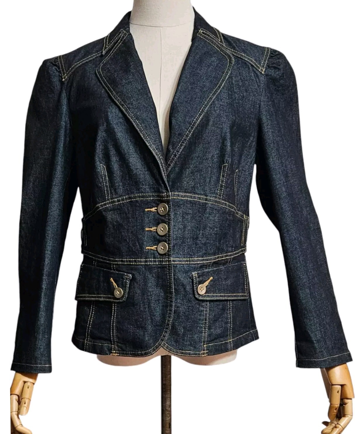 JEAN PAUL VTG Exclusive Slim Fit, Three-Button Denim Jacket with Pockets
