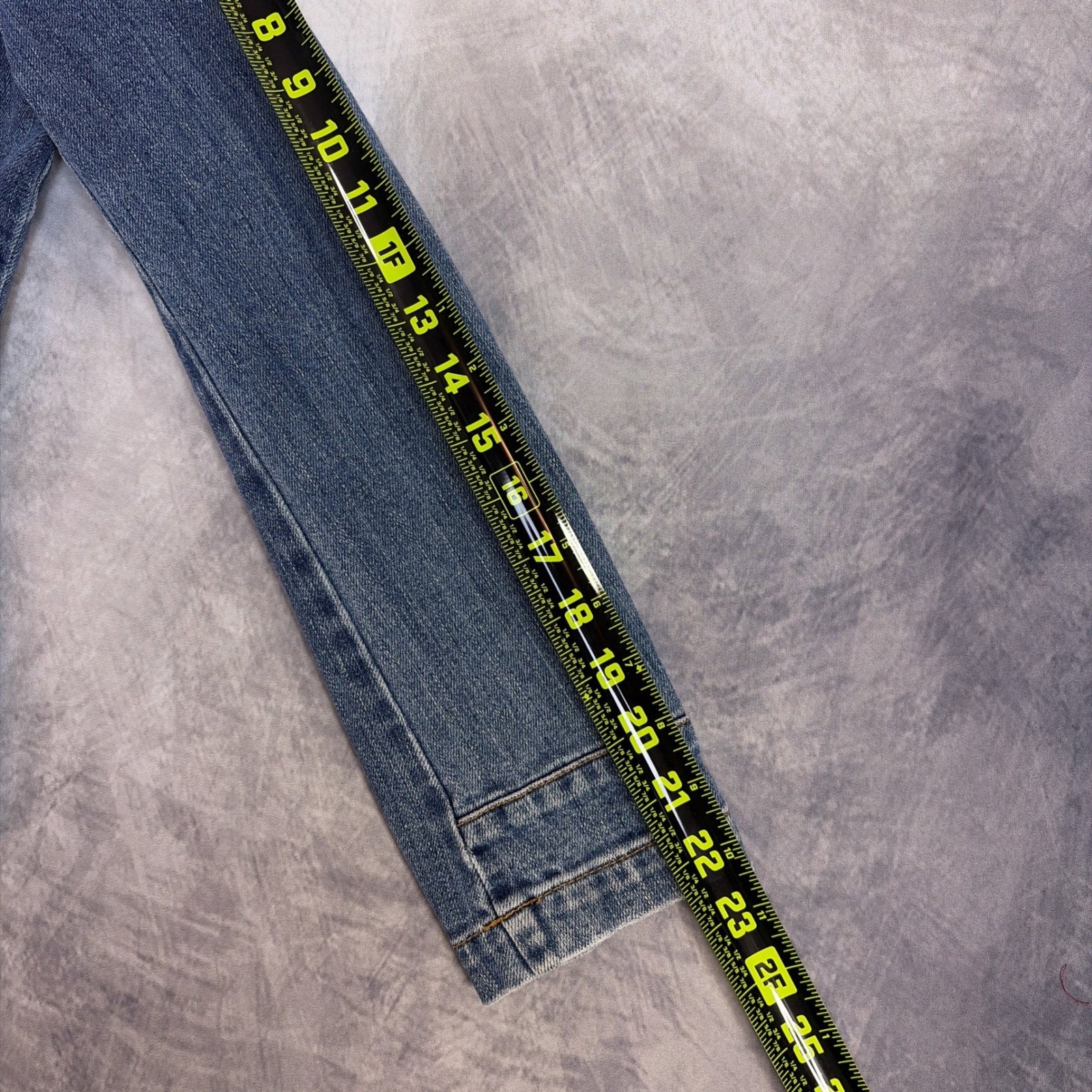 Tommy Hilfiger Denim Blazer Jacket Medium Wash Gold Buttons Petite 4P