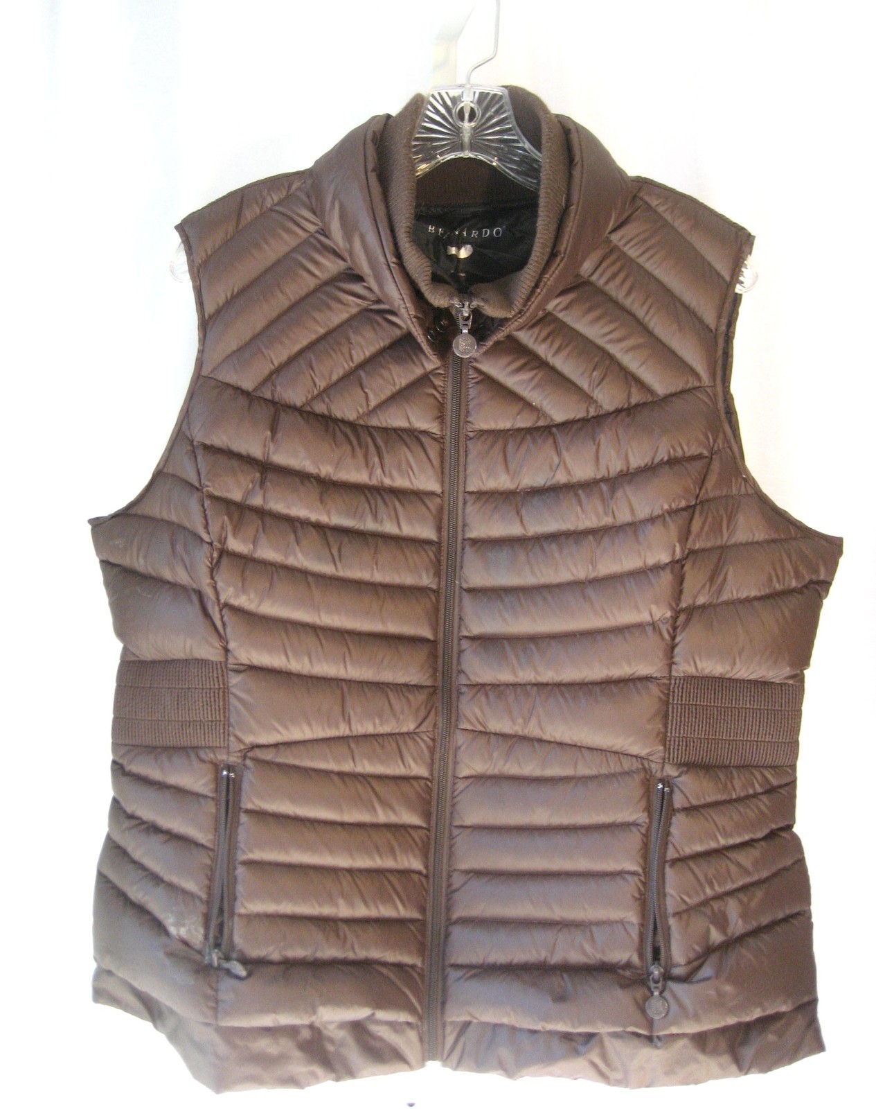 Bernardo Vest Down Unisex Teens/Adults 1X-(C/B-46″) Brown Puffer Lightweight EC