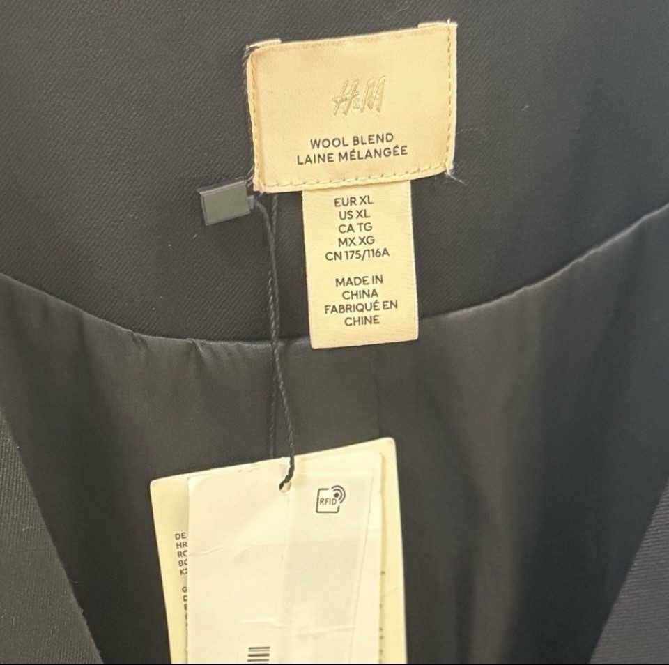 NWT H&M Women Oversized Black Blazer XL